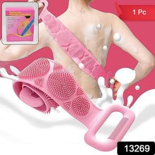 Silicone Bath Body Brush  Scrubber With Color Box (1 Pc  Mix Color)